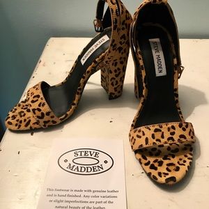 Steve Madden Carrson Leopard Cheetah block heel